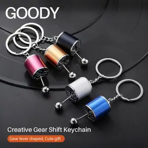 Creative Gear Shift Keychain Metal Car Key Chain Gear Lever Pendant Portable Car Key Ornament Modified Hanger Cute Trendy Unique Accessories Holiday Gift