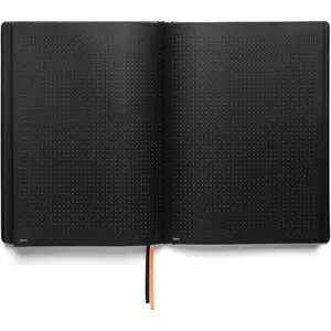 Pitch Black Paper Notebook B5 Dotted Journal | Minimalist  Dot Grids with 160 Black Pages of  Thick 150gsm Paper, Vegan Leather Hardcovers