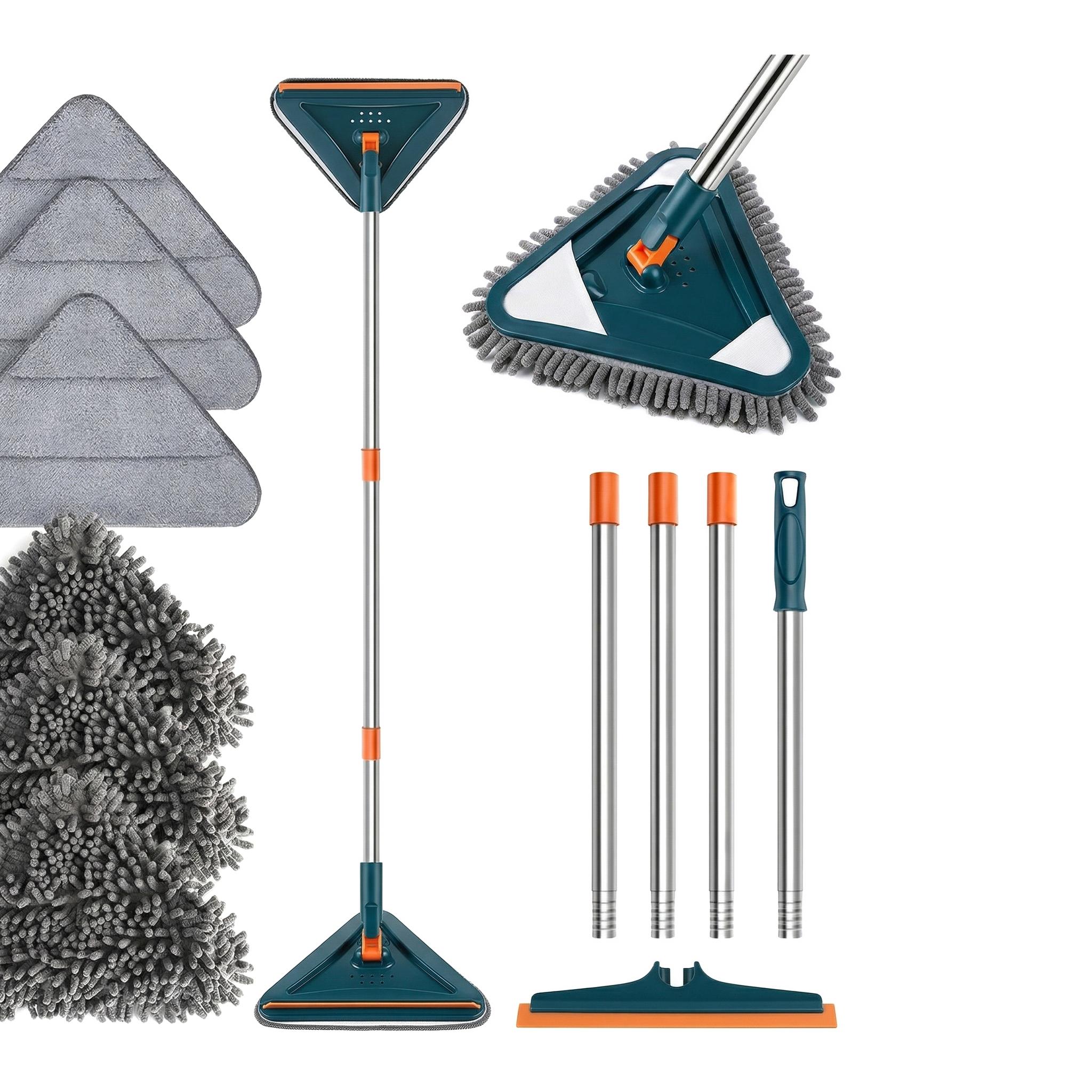 Long Handle Wall Cleaner AdjustableLength Wall Mop with 360° Spinning Head for Walls Ceiling Fans Floors Baseboards Dust Kitchen General Purpose 6 Replacement Pads Long Handle Wall Cleaner AdjustableLength Wall Mop with 360° Spinning Head for Walls Ceiling Fans Floors Baseboards Dust Kitchen General Purpose 6 Replacement Pads