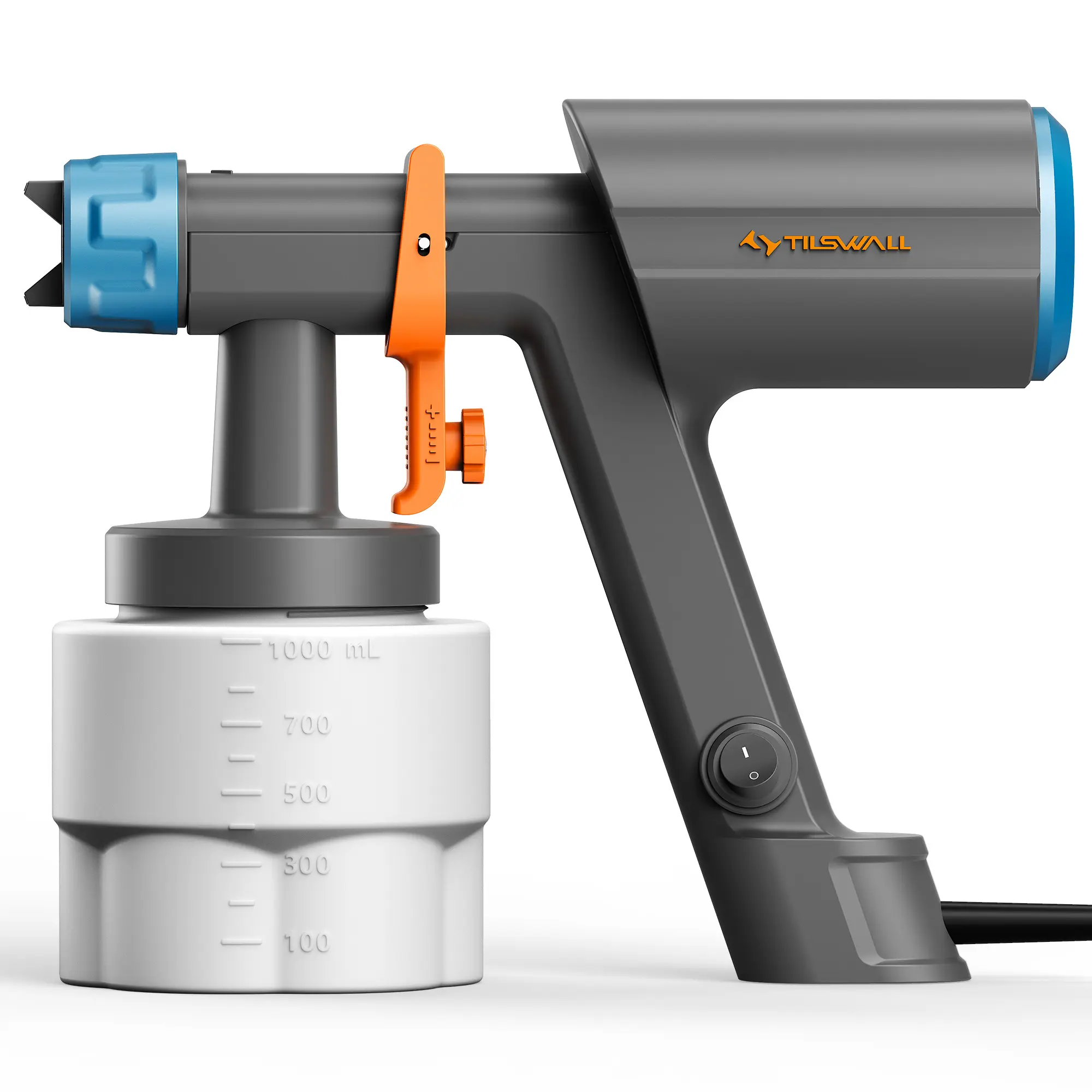 Tilswall Dreamer 600 Paint Sprayer, 3 Nozzles (1.3/1.8/2.6mm), 3 Spray Patterns, 1200mL/min, 1000mL Cup – Ideal for Furniture, Fence, Wall, Cabinet, Trim, Shed, Ceiling, Home Renovation & DIY