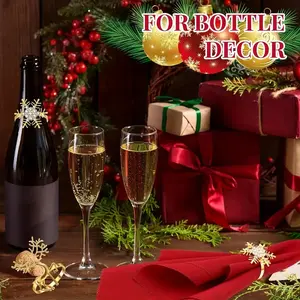 16-Piece Christmas Napkin Set with Snowflake Reindeer Rings, Perfect for Holiday Parties, Weddings & More!