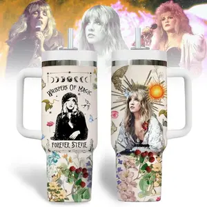 Whispers Of Magic 40oz Tumbler, Stevie Nicks Tumbler For Every Witchy Soul!, Retro Rock Goddess Stevie Nicks Mug
