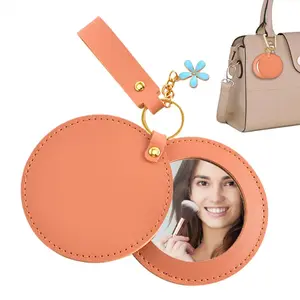 Portable Travel Mirror Round Compact Handheld Mirror Stylish Cosmetic Mirror for Purse, Women, Outdoor, Vacation & Daily Styling
