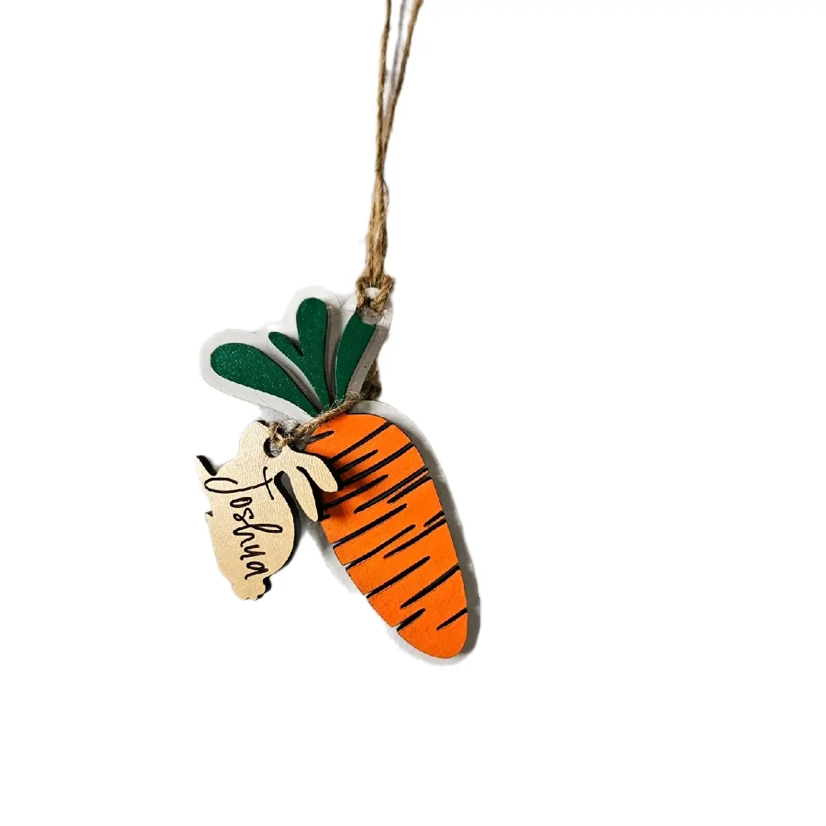 Kids Easter Tags for Baskets - Colorful Design with Carrot and Leaf Accents, Ideal for Easter Celebrations