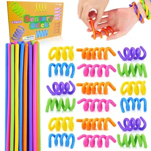 Children Sensory Stick Set, 6-Piece Creative Fidget Sticks, Party Favor Gifts, Classroom Rewards, Quiet Autism Kids Calming Toy