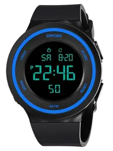 Round Glow-In-The-Dark Adult Student Men's Electronic Watch Large Screen Sports Multifunctional Wristwatch, Casual Style