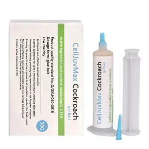 Indoor Cockroach Exterminator, Insect Repellent, 1 tubes x 30g, 1 plungers and 2 tips, German Cockroach Pest Control, Can be used indoors and outdoors, Cockroach Killing Gel for American Cockroaches, German Cockroaches and other major cockroach species