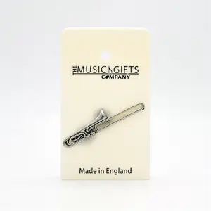 Trombone Pewter Pin
