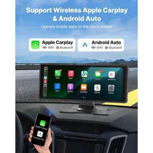 VEVOR Wireless Car Stereo, 7 - Inch HD Portable Radio Touch Screen Compatible with Apple CarPlay Android Auto, CarPlay Screen with Backup Camera, Voice Control, Mirror Link, Bluetooth, GPS NavigationVEVOR Super Brand Day