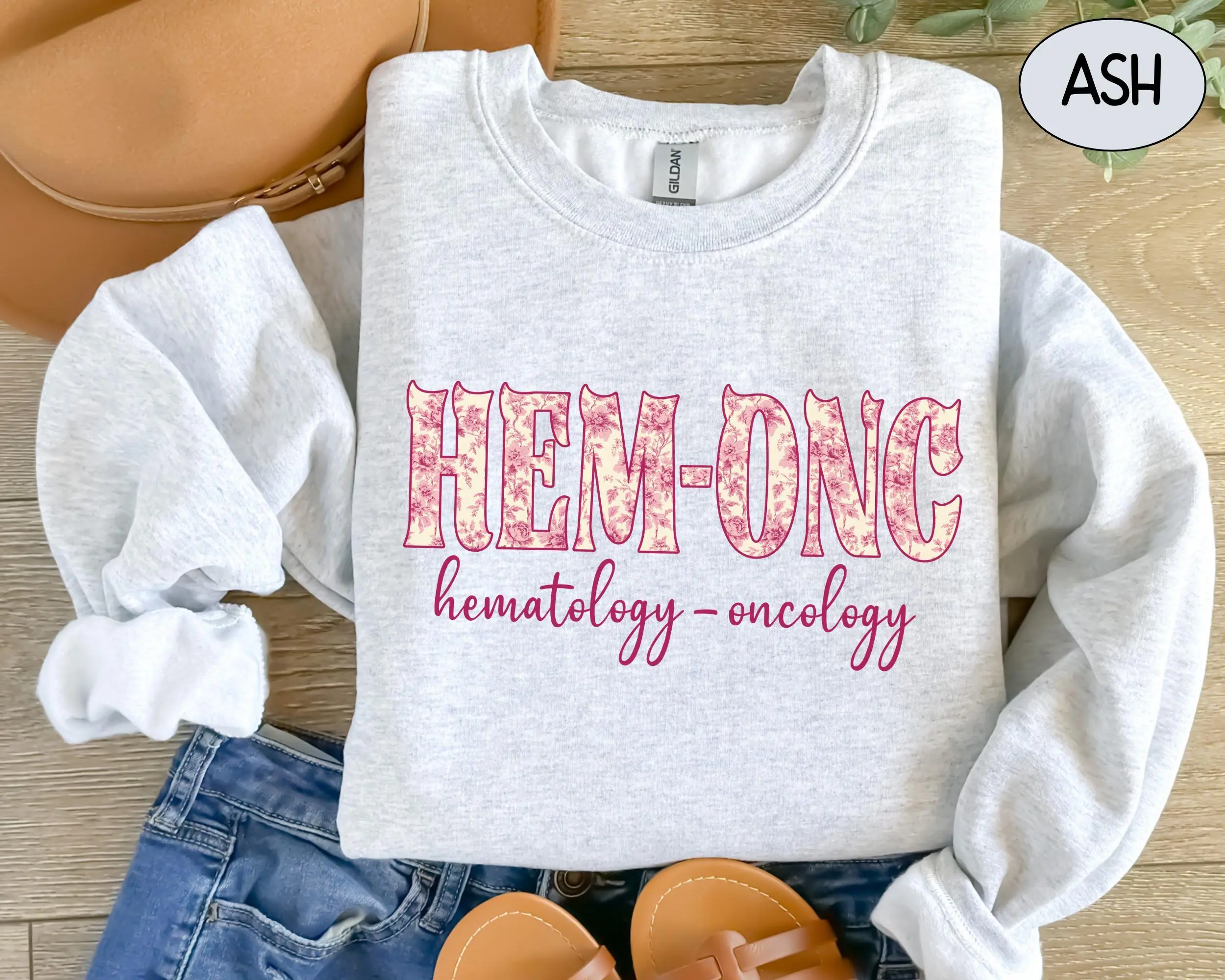HEM-ONC Short Sleeve T-SHIRT / Sweatshirt  Hematology Oncology Nurse Shirt Cancer Nursing Tshirt Rn Gifts For PEDS Hem Onc Team Tee Oncologist Nurse Practitioner T