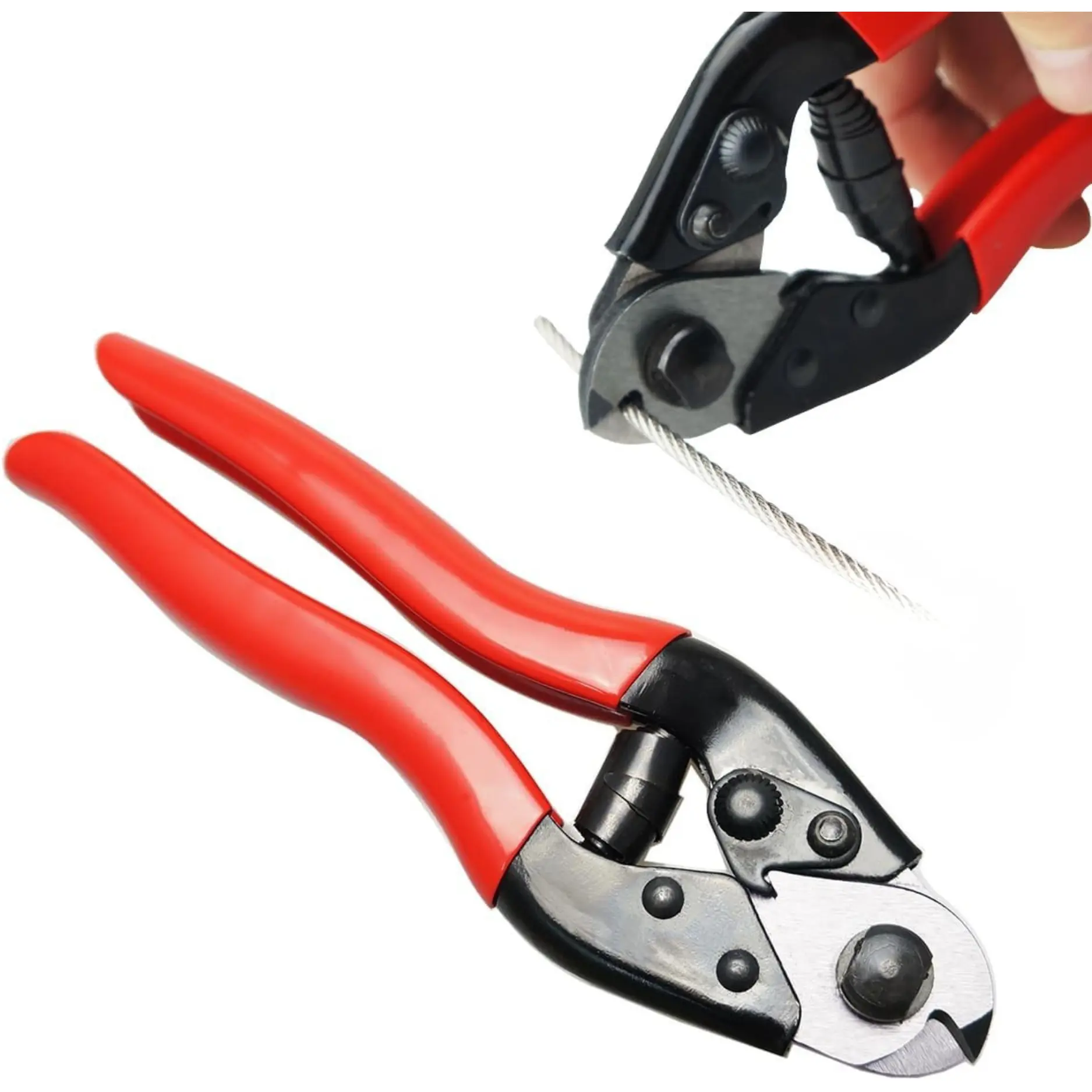 Heavy Duty Stainless Steel Wire Rope Seal Cutter, Cable Cutter, Aircraft Up to 5/32" for Deck Railing Metal Fence Bicycle Housing Brake M015, CT1