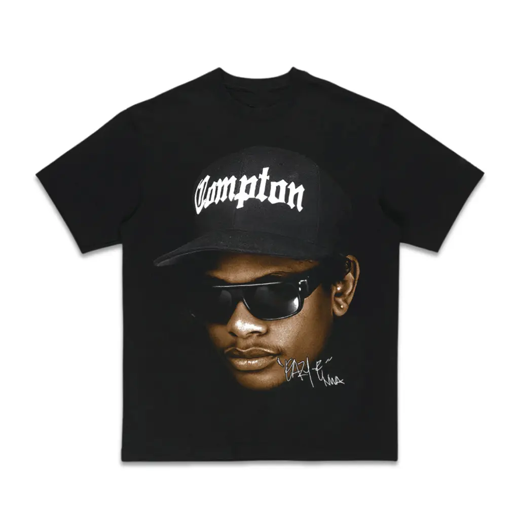 Eazy-E Compton Sepia Portrait Autograph Graphic Rap T-Shirt – Classic Streetwear Graphic Tee