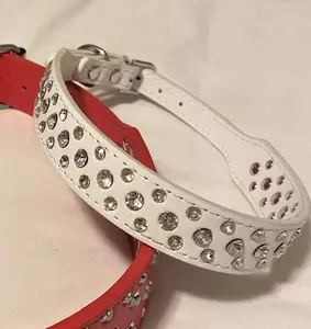White Bling Dog Collar