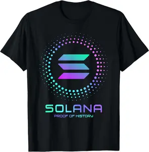 Colorful Solana SOl Crypto Proof Of History , Solana Coin T-Shirt Classic Cotton Top Unisex