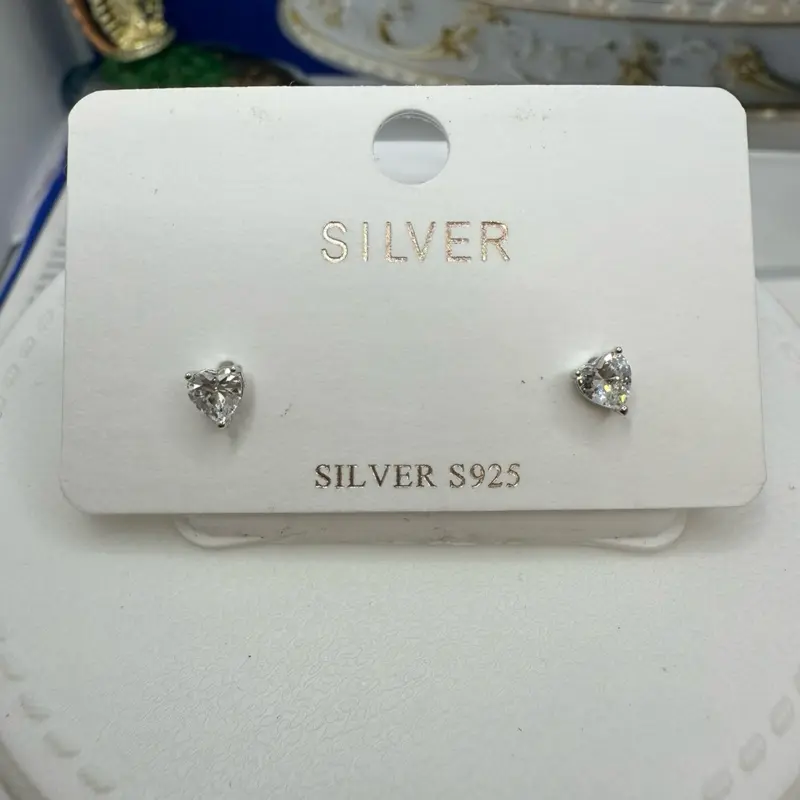 925 sterling silver baby studs high quality  Italian silver cubic zirconia stones)) aretes de plata Italiana Alta calidad piedras finas de zirconia para Bebe de Bolita