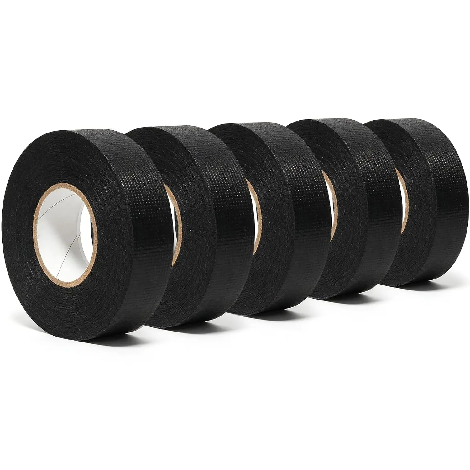Wiring Harness Tape High Temp Wire Cable Loom Self-Adhesive Fabric Tape for Electrical Automotive Engine Harness Wrap Protection Noise Damping Cables Fixed 3/4 Inch x 50 FT 5 Rolls