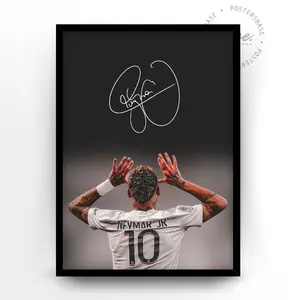 Neymar Sign Poster Print Unframed
