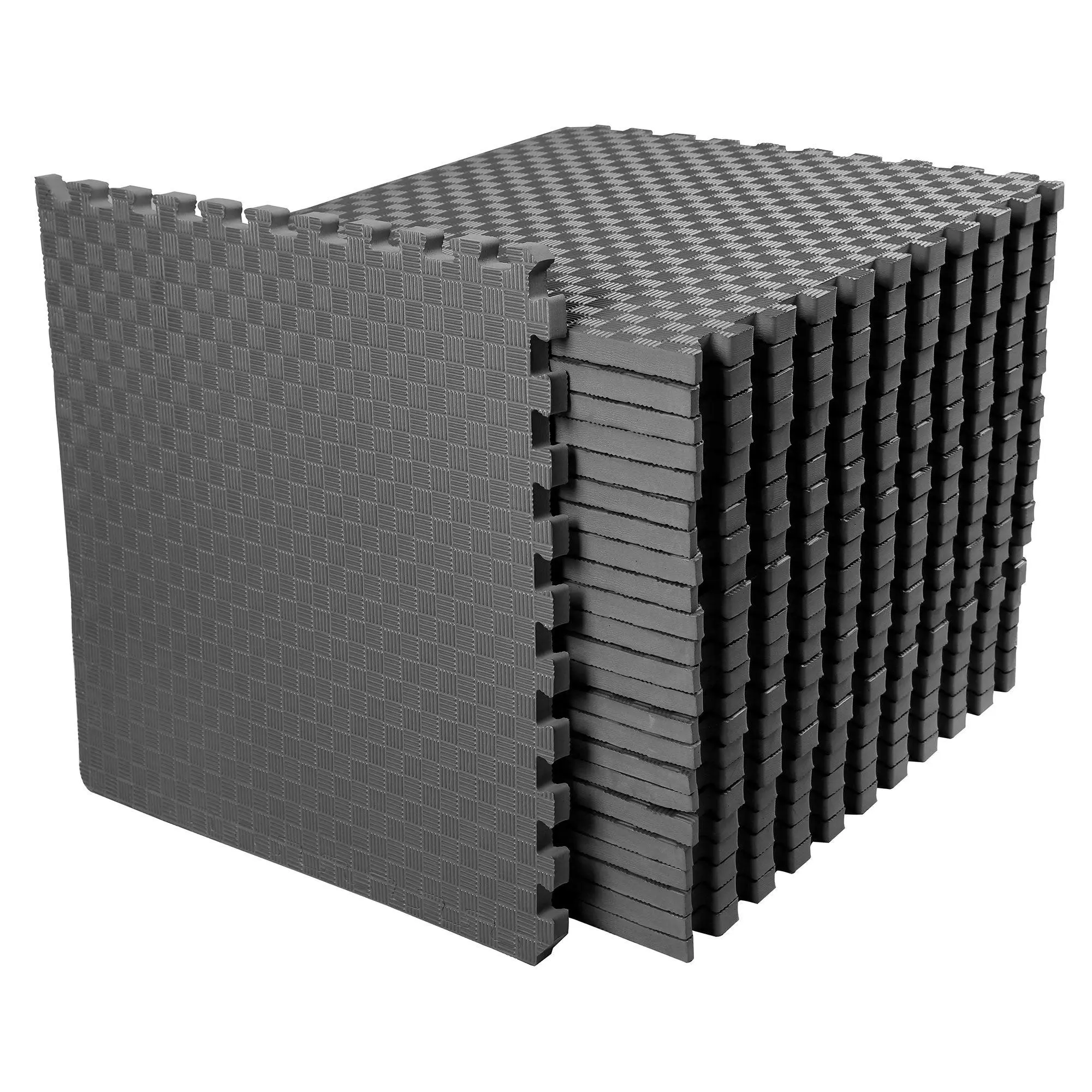 BalanceFrom Fitness 72 Sq Ft Interlocking EVA Foam Exercise Mat Tiles, Gray BalanceFrom Fitness 72 Sq Ft Interlocking EVA Foam Exercise Mat Tiles, Gray