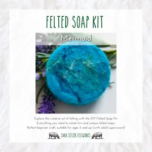 Sara Setzer Feltworks DIY Felted Soap Kit for Great Beginner Felting Craft - Create Your Own Felted Soaps