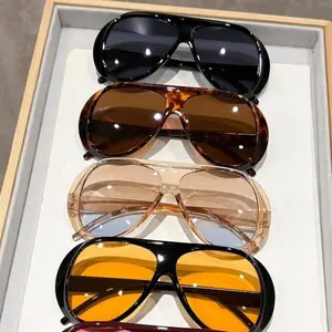 European and American retro large-frame sunglasses, UV protection, slimming aviator sunglasses, stylish men's outdoor sunshade sunglasses