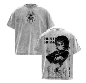Hunter x Hunter Shizuku Murasaki Tee Phantom Troupe Spider #8 Shirt Vintage Washed Oversized Anime T-Shirt Manga Streetwear Graphic Top HxH Aesthetic Tee