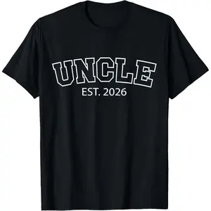 Uncle Est 2026 New Uncle Announcement Promoted to Uncle T-Shirt