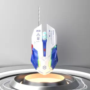 EWEADN G10 Silent Wired Gaming Mouse, Rechargeable Wired Gaming Mouse, Macro Programmable Mouse, Ideal for PC Gamers