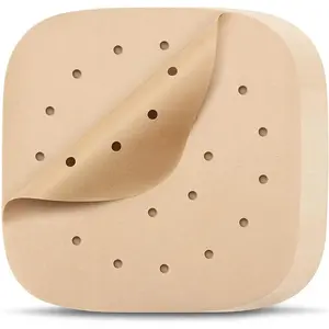 Parchment Paper Sheets (50/100pcs) Air Fryer Parchment Paper Liners, Square Air Fryer Parchment Paper Liners for Steaming Basket, Oven, Cooking, and Baking, Baking Supplies