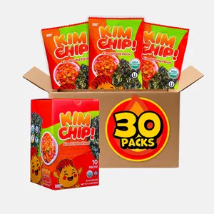 KIMCHIP (30-Pack) Spicy Kimchi Salsa Seaweed Snack – organic, vegan, gluten-free, low-calorie nori chips KIMCHIP (30-Pack) Spicy Kimchi Salsa Seaweed Snack – organic, vegan, gluten-free, low-calorie nori chips