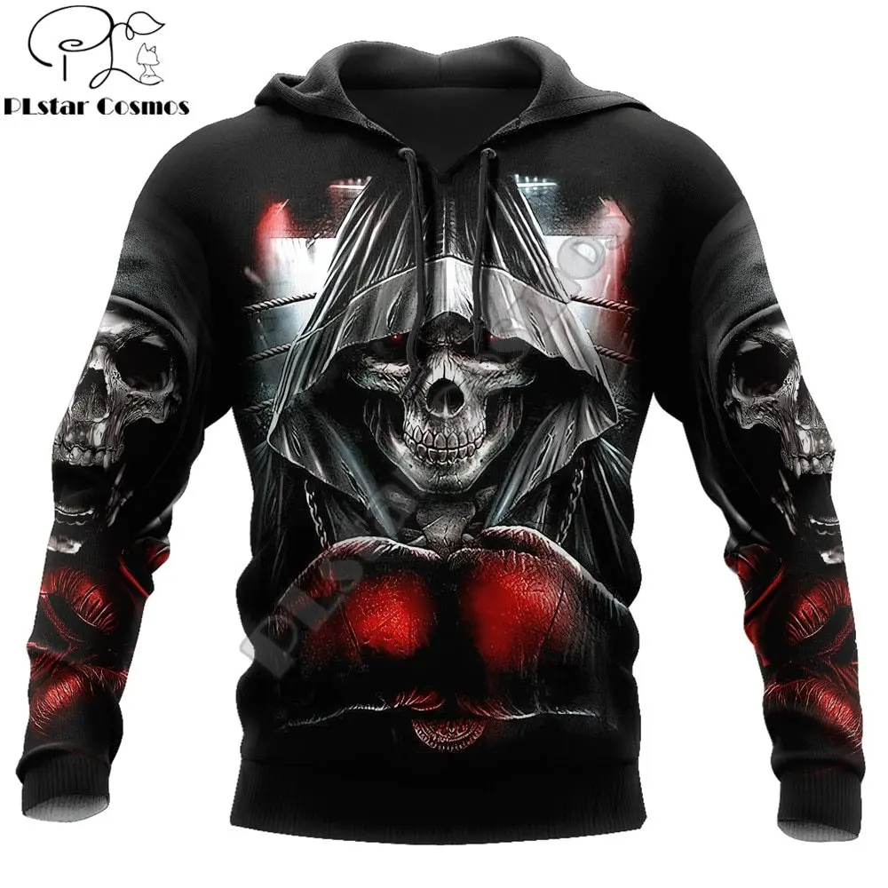 New Fashion Champion Skull Tattoo 3D All Over Printed Mens Hoodies And Sweatshirt Autumn Unisex Zipper Hoodie Casual Sportswear DW837 Can Be Customizable