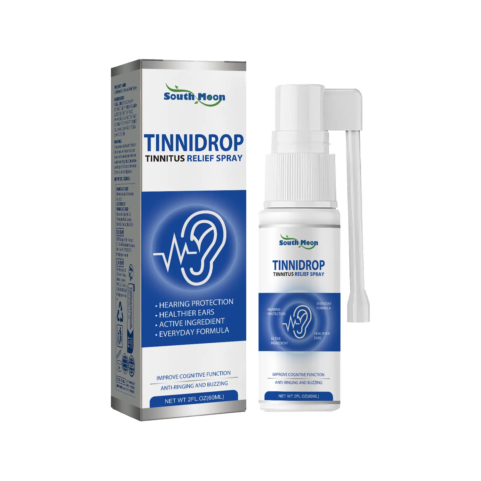 Ear Care Spray Ear Mild Care Earwax Cleaning Spray Natural Tinnitus Relief Spray-Gentle Ear Care for Tinnitus Itching