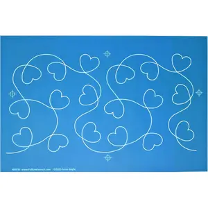 Full Line Stencil I Love It - Edge to Edge Nylon Mesh Stencil, Continuous Line Template for Hand Quilting, Free Motion Quilting, Domestic Machine Quilting, Long-Arm Quilting