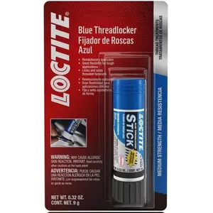 LOCTITE 248 Blue Threadlocker Glue Stick: All-Purpose, Medium-Strength, No Drip, General Purpose, Works on all Metals | Blue, 9 Gram Wax Stick