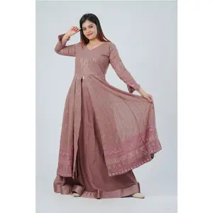 Exquisite Georgette Salwar & Lehenga Suit with Embroidery & Sequins Work