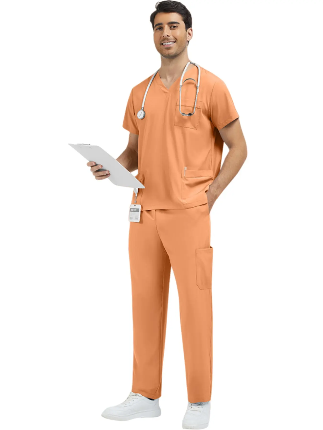 Breathable, Lightweight, Casual & Loose Plus Size Workwear Scrubs | Two-Piece Hand Wash Uniform for Spa Therapists, Pet Hospital Staff, Veterinary Technicians, and Grooming Teams