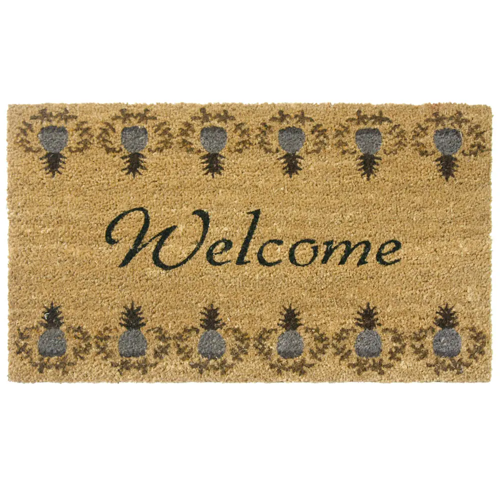Rubber-Cal "Tropical Pineapple" Doormat, 18 by 30-Inch