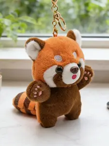 Adorable Plush Bear Keychain, Cute Panda Stuffed Toy, Animal Design Accessory, Backpack Charm, Cute Soft Keychains, Fuzzy Keychain, Key Chain, Keychain Pendant, Gift for Animal Lovers