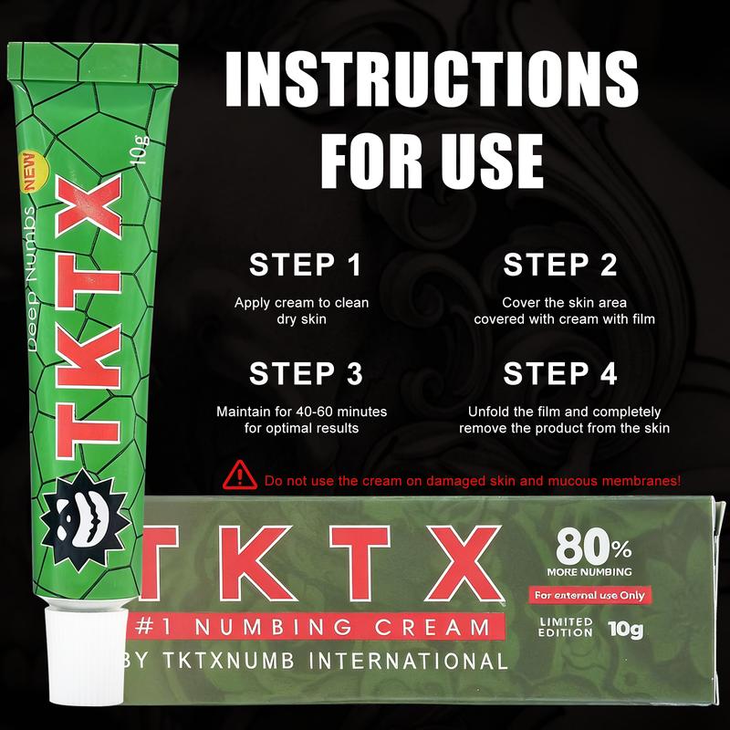 TKTX Tattooing Anesthetic Cream-Green 80% Upgrade Edition-Painless Tattooing-Efficient Anesthetic Formula to Realize Professional Tattooing Experience.