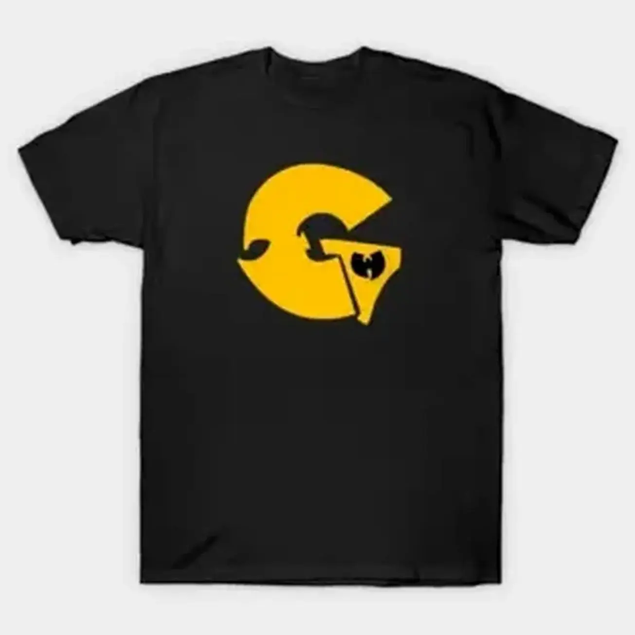 GZA Genius Wu-Tang Clan Logo Graphic Tee | Yellow G Logo 90s Old School Hip Hop Oversized Black T-Shirt 1Q5