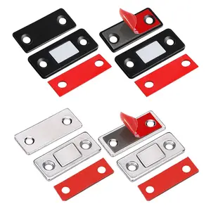 Ultra-Thin Invisible Magnetic Door Stopper, Hardware, Dual Magnet Drawer Holder, Ideal for Kitchen Closet Wardrobe Doors