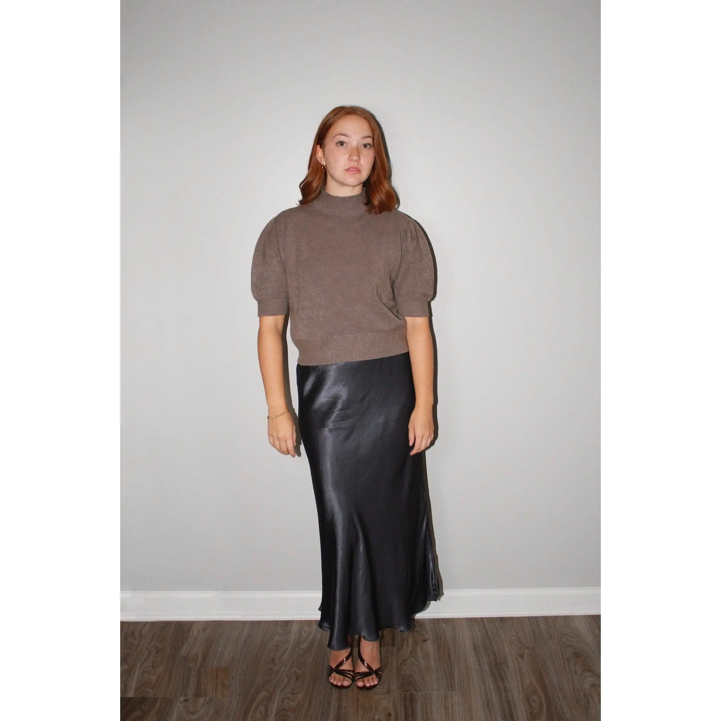 The Amara Skirt-Chocolate Brown
