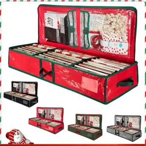 Wrapping Paper Storage Carrying Bag for Gifts Decoration, 1 Count Portable Large Capacity Storage Holder Container with Handle, 40 Inch Long Durable Space-saving Underbed Closet Organizer for Bedroom, Space Saver Bags