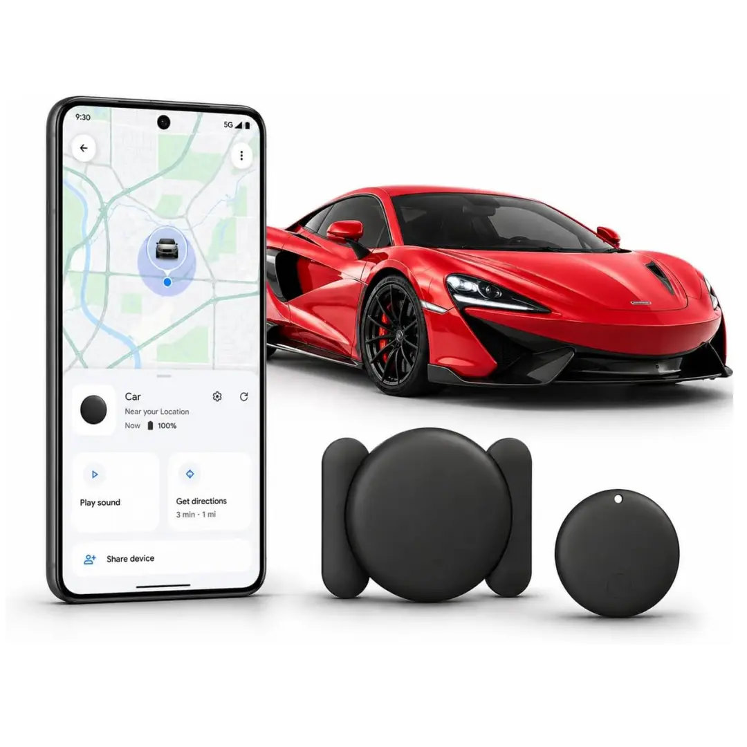 GPS Tracker for Vehicles,Magnetic Waterproof Car Tracker, No Monthly fees, Mini Portable GPS Tracker for Cars, Trucks, Motorcycle, Anti-Theft（IOS Only）