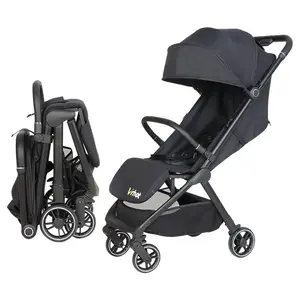 2-In-1 Aluminum Frame Baby Stroller With Reclining Seat & Oversized Canopy, One-Hand Fold For Easy Storage,Adjustable Recline From Sitting To Lying