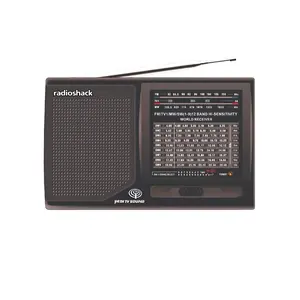 RadioShack Portable Multi-Band World Radio Receiver with TV Band 1202270 Compact Design 12 Bands AM/FM/TV1/SW1-9 High-Sensitivity Tuner Adjustable Antenna - Audio