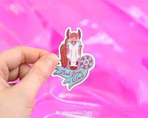 Page's Peaches Pink Pony Club Waterproof Vinyl Sticker decal