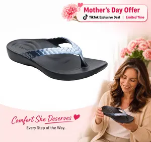 Aetrex Vicki Braided Thong Sandal - Blue Ombre Gloss | Arch Support Sandals for Foot Pain Relief & All-Day Comfort