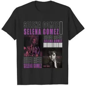 Selena Gomez Shirt Hip Hop 90s Retro Vintage Graphic Tee Rap Gifts