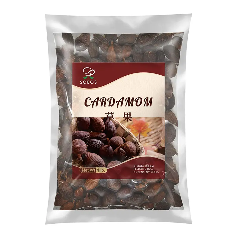 Soeos Chinese Cardamom Seeds, Amomum Tsaoko, Caoguo, 1lb Flavor Spice
