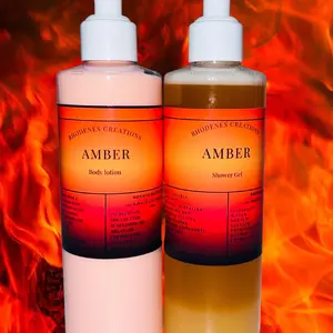 Amber Body Lotion & Shower Gel - Moisturizing Body Care for Comfort
